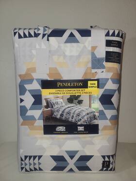 Pendleton 008889309313 Twin Simple 2 Pcs Comforter And Sham . Multicolor. New