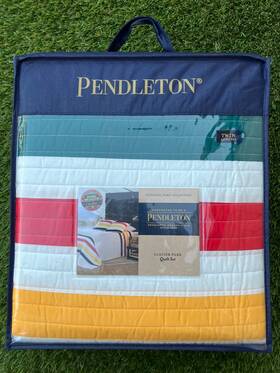 Pendleton 885628943058 Twin Glacier National Park 3 Pc Quilt 2 Sham Set - New -free Shipping