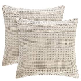 8541813084 Phf 100% Cotton Waffle Weave Euro Sham Covers 2 Pack 26 Inch X Bed Pillow Co