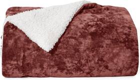 B08h893f27 Phf Sherpa Fleece Throw Blanket Thick 50 Inch X60 Rust Red
