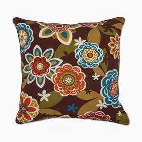 578019 Pillow Perfect Reversible Floral Stripe Indoor/outdoor Accent Throw P