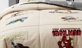 Pillowfort 032281123956 The Marvel Collection Twin Quilt Avengers Captain America Iron Man