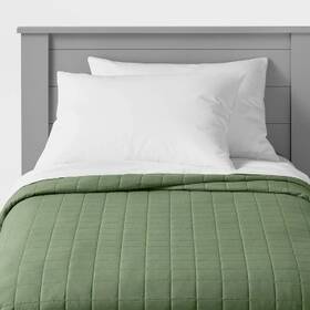 80775342 Pillowfort Full/queen Box Stitch Microfiber Kidsft Tent Green -