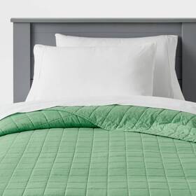 86702764 Pillowfort Full/queen Microfiber Quilt Light Green -