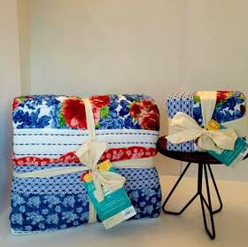 Pioneer Woman 041808963487 Heritage Floral Full/queen Cotton Quilt 2 Matching Pillow Shams