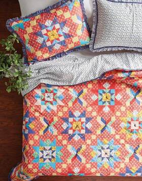 Pioneer Woman 041808974193 The Starlight Patchwork Full/queen Bed Quilt Comforter Nwt