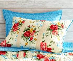 Pioneer Woman 810001222574 New The Sweet Rose Pillow Sham Set King Shams 20x36 Cottage Core