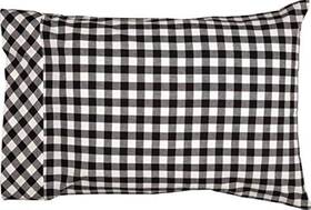 Piper Classics 840528196232 Vintage Check Black Standard Pillow Shams Set Of 2 21 Inch X 27 Gingham Moder