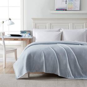 Ushsee1227035 Poppy & Fritz And Fritz- Queen Blanket Ultra Soft Cozy Plush Home Solid Blue