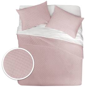 Posh Home 748279182446 Twin Size Quilt Set Jersey Knit Cotton Blend Blanket Blush Bedspread Light Co