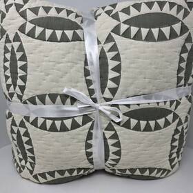 107002 Pottery Barn King Cooper Quilt Loden Green New