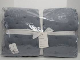1564401 Pottery Barn Tencel Tufted Quilt King/cal.king Rivera Blue Color Nwt