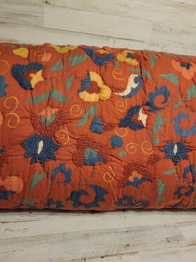 1873570 Pottery Barn Mazie Suzani Quilt King Red Berry