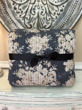 1911240 Pottery Barn Juliette Toile Handcrafted Reversible Pick-stitch F/q Quilt Read