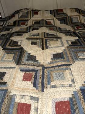 1959917 Pottery Barn Lassen Handcrafted Cotton Patchwork Quilt - King/cal