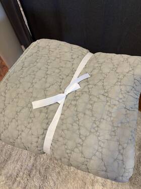 2025652 Pottery Barn Cocoon Cotton Voile Quilt Sage Green Full/queen