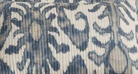 2474030 Pottery Barn Delancey Ikat F/q Full/queen Quilt Steel Blue