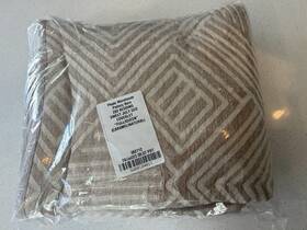 2480938 Pottery Barn Sweet July Geo Cotton Coverlet Caramel Beige Full Queen Rare