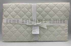 2799114 Pottery Barn Belgian Flax Linen Diamond Quilt Ivory Twin #t1108
