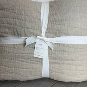 2900503 Pottery Barn Belgian Flax Linen Handcrafted Quilt Full/queen