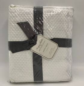 2952847 Pottery Barn Monique Lhuillier Jardin Matelasse Coverlet White Full Queen #2g