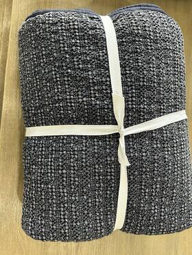 3185432 Pottery Barn Honeycomb Quilt Full Queen Midnight Blue
