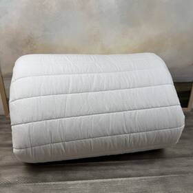 3251086 Pottery Barn European Flax Linen Cotton Channel Stitch Quilt Full/queen Read