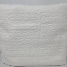 3294962 Pottery Barn Basketweave Matelasse Coverlet King White New Cotton
