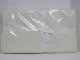 3435408 Pottery Barn Pick-stitch Handcrafted Cotton Linen Quilt F/q Classic Ivory Nwt