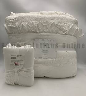 3691399 Pottery Barn Teen Love Shack Fancy Ruffle Bow Twin Quilt 1 Standard Sham #b10