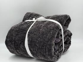 4379641 Pottery Barn Velvet Lattice Quilt Charcoal Gray Full/queen Excellent Condition