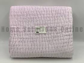 4631652 Pottery Barn Kids Velvet Cotton Pick Stitch Quilt Light Lavender Twin #t1008