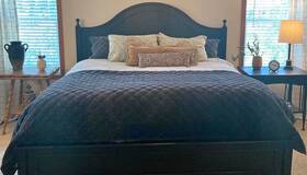 Pottery Barn 4644490 Charcoal Velvet Lattice Quilted Cotton Coverlet King 108 X 92in