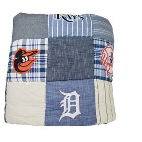476917 Pottery Barn Teen Mlb Baseball Patchwork Quilt - Full/queen F/q Cut Tag