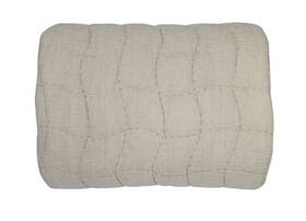 4938042 Pottery Barn Cloud Linen Full/queen Quilt Flax Ob Flaws Read
