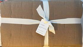 5031772 Pottery Barn Belgian Flax Linen Tufted Full/queen F/q Quilt - Bronze New