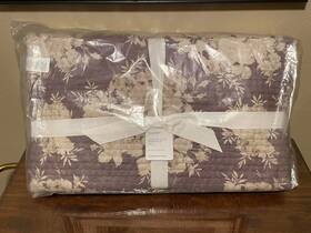 5083965 Pottery Barn New - Juliette Toile Reversible Pick-stitch Quilt Queen Wisteria