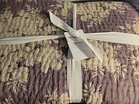 5236538 Pottery Barn Juliette Toile Pickstitch Reversible Quilt-wisteria F/q
