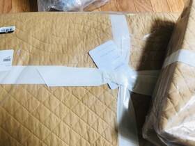 551238 Pottery Barn Heirloom Scallop Quilt Harvest Gold King No Sham Yellow Farmhouse