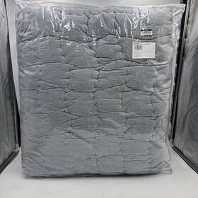 6240136 Pottery Barn Cozy Cloud Handcrafted Quilt King /cal Chambray Blue #r3a2