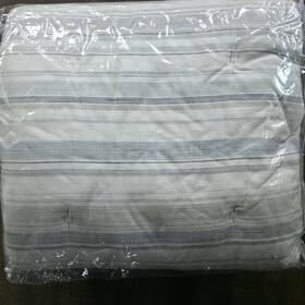 6579014 Pottery Barn Clayton Striped Quilt Full Queen New Blue