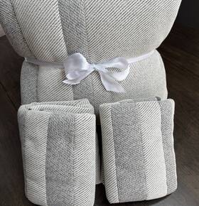 6678473 Pottery Barn Teen Pacifica Full/queen Quilt Set 2 Standard Shams Gray Stripe