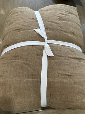 6845364 Pottery Barn Everyday Linen Comforter Queen Bronze