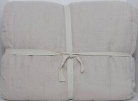 7395559 Pottery Barn Rosewater Belgian Flax Linen Waffle Quilt F/q 92 Inch L X 88 W New