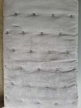 7688159 Pottery Barn Velvet Tufted Quilt King Gray