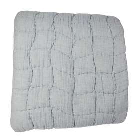 8034344 Pottery Barn Cloud Handcrafted Linen Cotton Quilt King/cal Chambray Cut Tags
