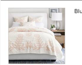 84-7776606 Pottery Barn Lilo Handcrafted Cotton Quilt King 2 Standard Shams Euros