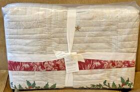 8454351 Pottery Barn Deck The Halls Christmas Tree Reversible King Quilt