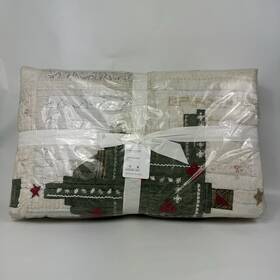 8505578 Pottery Barn Arden Tree Handcrafted Applique King / Cal Quilt Holidays New Tags