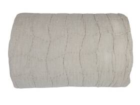 9367957 Pottery Barn Cloud Linen Handcrafted Quilt King/cal. King Flax - Read Cut Tag